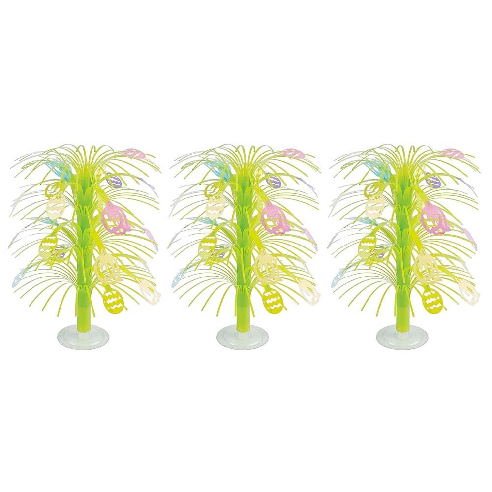 Set of 3 Easter Egg Trees Tabletop Decoration 13 Inches in Multi color