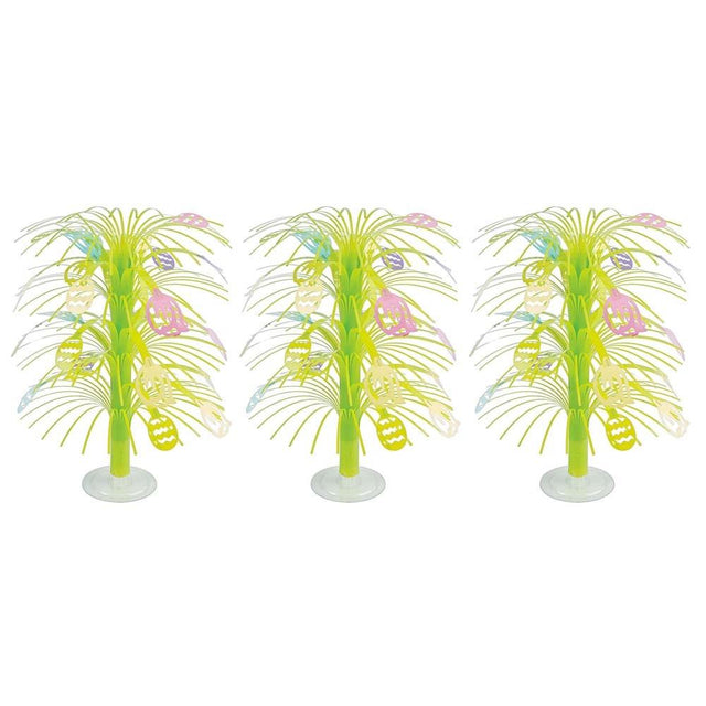 Set of 3 Easter Egg Trees Tabletop Decoration 13 Inches in Multi color