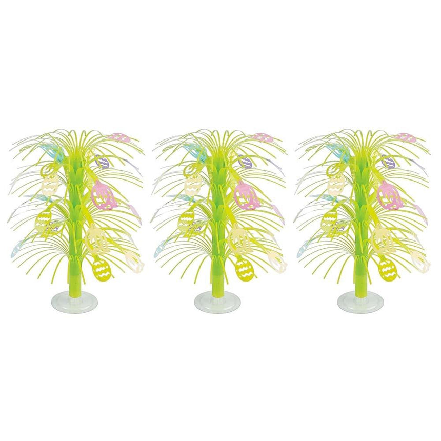 Set of 3 Easter Egg Trees Tabletop Decoration 13 Inches in Multi color
