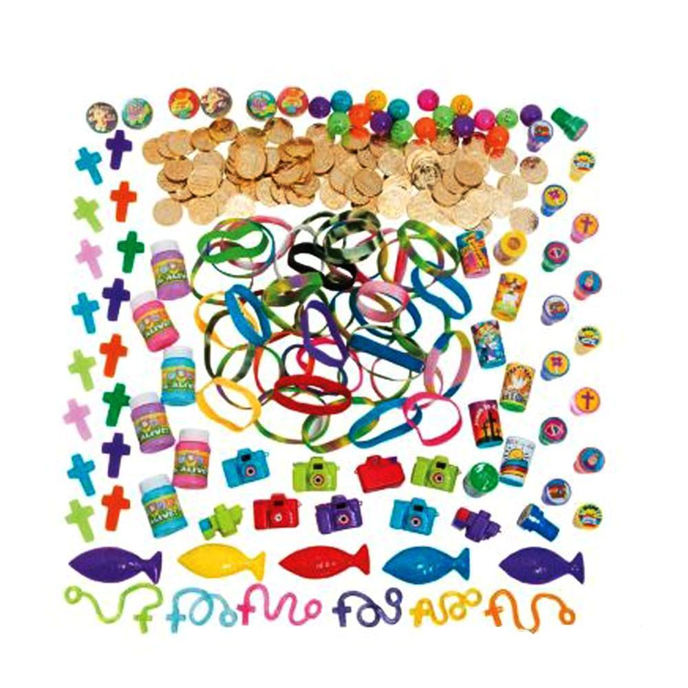 230 Pieces Religious Easter Toys in Assortment in Multi color