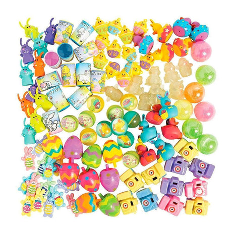 Set of 150 Assorted Small Easter Toys in Multi color
