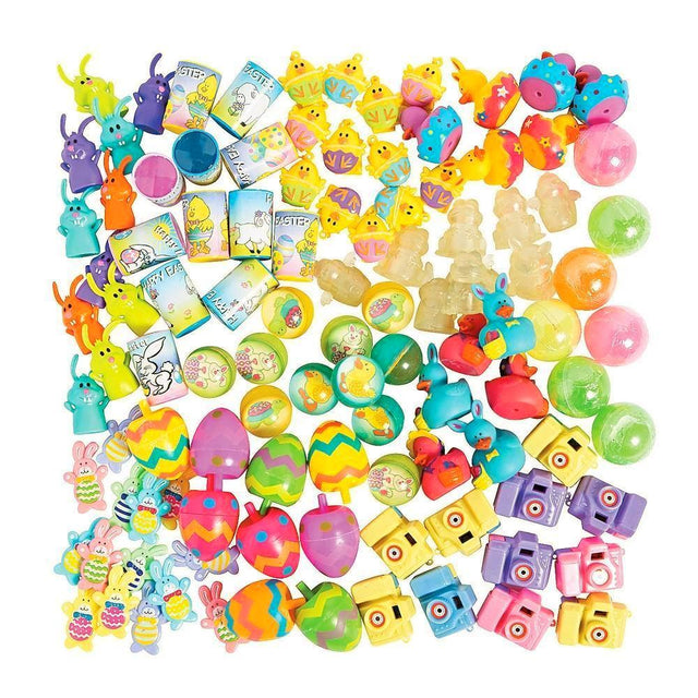 Set of 150 Assorted Small Easter Toys in Multi color