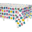 Colorful Plastic Easter Egg Table Cover 54 Inches x 72 Inches in Multi color, Rectangular shape