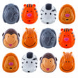 Plastic Set of 12 Animals Plastic Easter Eggs- Tiger, Zebra, Monkey in Multi color Oval