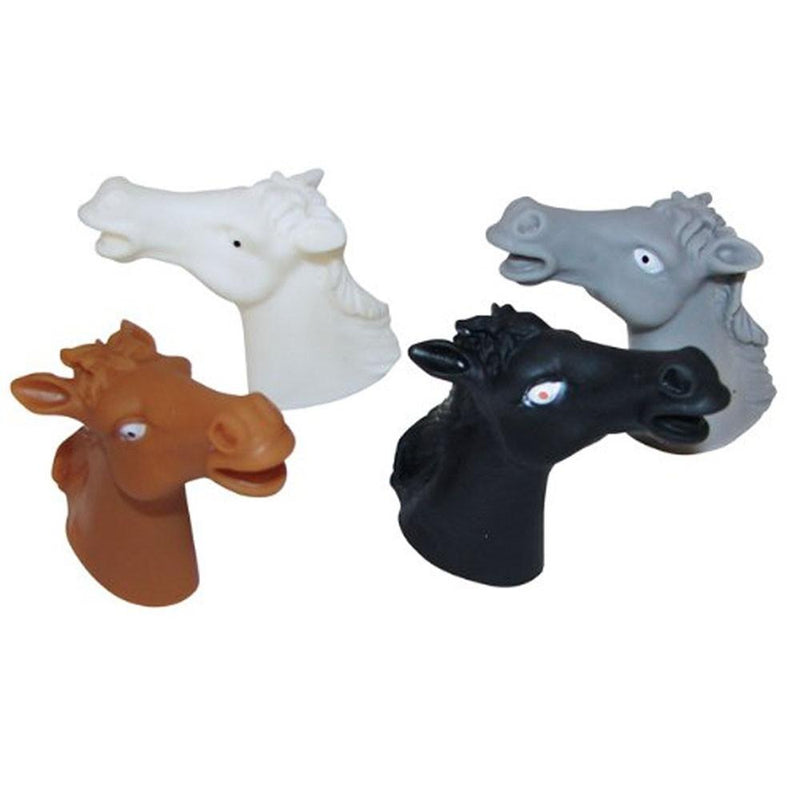Set of 12 Vinyl Finger Horse Puppets in Multi color,  shape