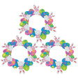 DIY Kit Set of 3 Easter Egg Wreaths in Multi color Round