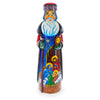 Wood Nativity Scene Hand Carved Ukrainian Solid Wood Santa Figurine 11 Inches in Multi color