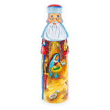 Nativity Scene Ukrainian Hand Carved Solid Wood Santa Figurine 11 Inches in Multi color