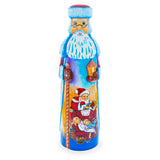 Christmas Eve Hand Carved Solid Wooden Santa Figurine 11 Inches in Multi color