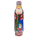 Santa Delivering Christmas Gifts Hand Carved Solid Wood Santa 11 Inches in Multi color