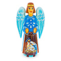 Nativity Scene Ukrainian Hand Carved Solid Wood Figurine 10 Inches in Multi color