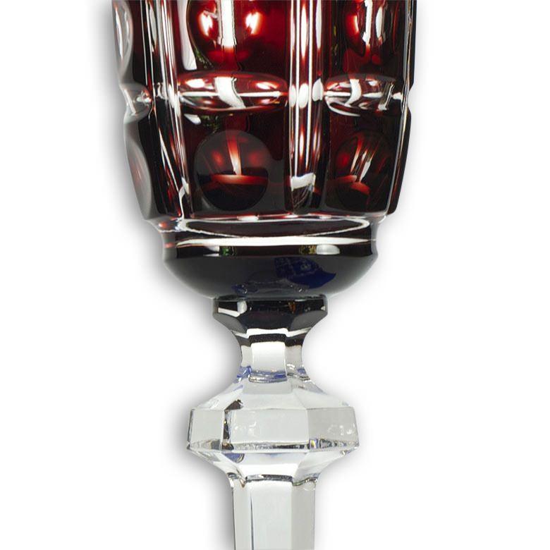 Set of 4 Multicolored Crystal Champagne Glasses by Arnstadt Germany