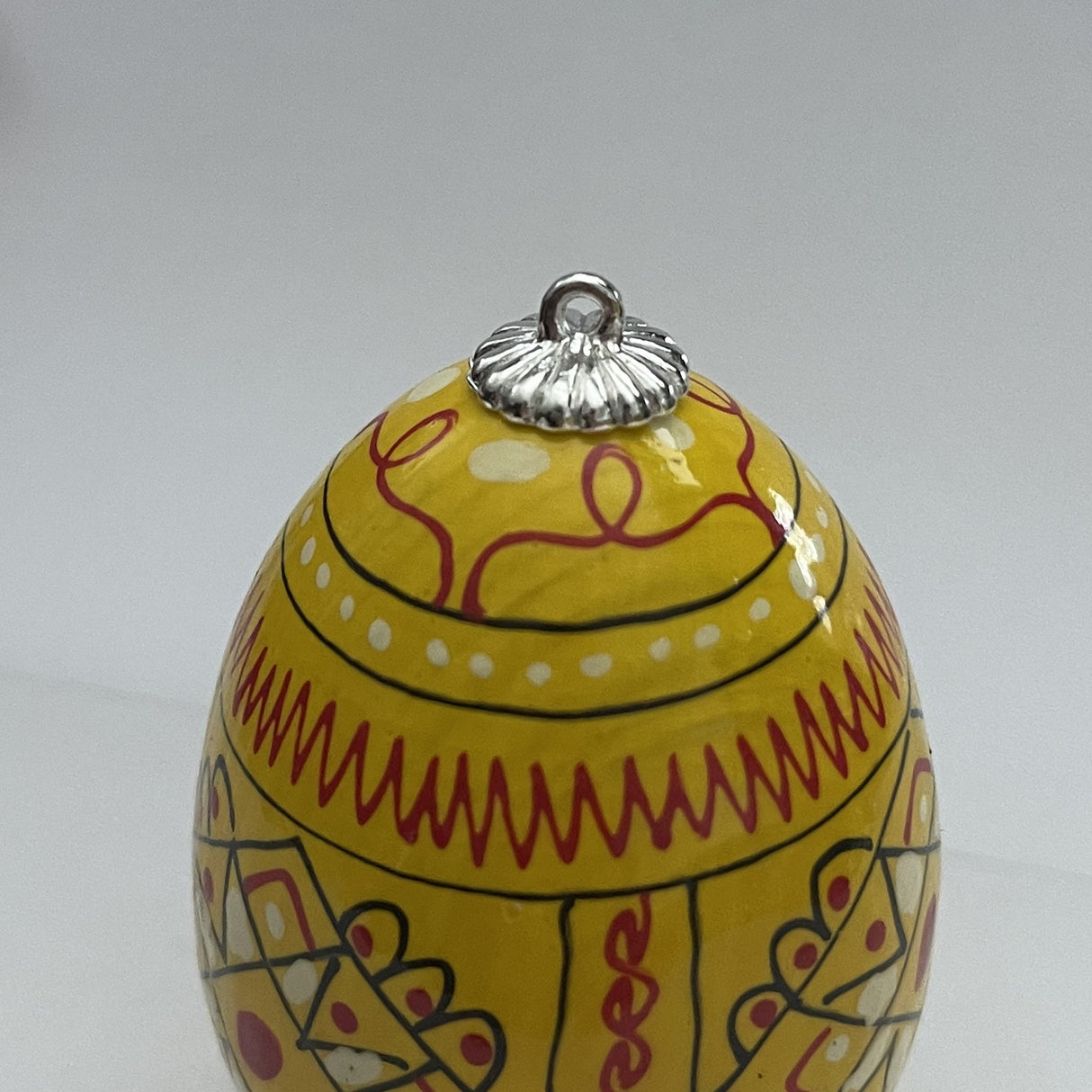12 Silver Egg Top Adornments: Metal Ornament End Caps 0.47 Inches