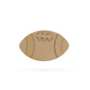 Football Unfinished Wooden Shape Craft Cutout DIY Unpainted 3D Plaque 6 Inches in Beige color, Oval shape