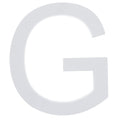 Arial Font White Painted MDF Wood Letter G (6 Inches) in White color