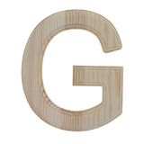 Wood Unfinished Wooden Arial Font Letter G (6.25 Inches) in Beige color