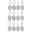 Set of 12 Foam Easter Egg Ornaments 1.5 Inches in White color Oval