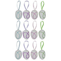 Set of 12 Foam Easter Egg Ornaments 1.5 Inches in White color Oval