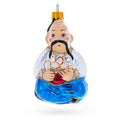 Ukrainian Cossack Glass Christmas Ornament in Multi color Figurine