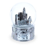 San Francisco Landmarks with Silver Base Glass Water Snow Globe in Silver color
