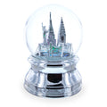 New York City Skyline with Silver Base Water Snow Globe in Silver color Round