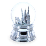 New York City Skyline with Silver Base Water Snow Globe , dimensions in inches: 4.8 x 3.4 x 3.4