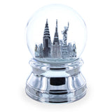 Shop New York City Skyline with Silver Base Water Snow Globe. Buy Snow Globes Travel Silver Round  for Sale by Online Gift Shop BestPysanky Christmas water globe snowglobe music box musical collectible figurine xmas holiday decorations gifts rotating animated spinning animated unique picture personalized cool glitter flakes festive wind-up