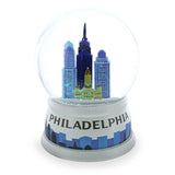 Philadelphia Skyline Glass Water Snow Globe in White color Round