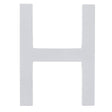 Arial Font White Painted MDF Wood Letter H (6 Inches) in White color