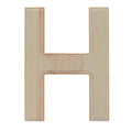Unfinished Wooden Arial Font Letter H (6.25 Inches) in Beige color
