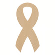 Awareness Ribbon Unfinished Wooden Shape Craft Cutout DIY Unpainted 3D Plaque 6 Inches in Beige color