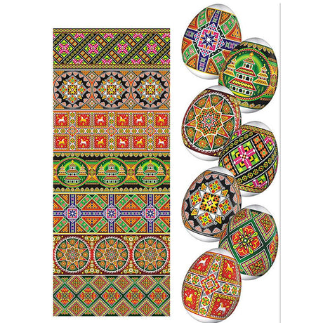 Shop Set of 5 Sheets of Easter Egg Wraps (Decorate 35 Eggs) Heat Shrink Sleeves. Buy Egg Decorating Egg Wraps Multi Rectangular  for Sale by Online Gift Shop BestPysanky Easter egg decorating supplies Ukrainian egg pysanky egg sleeves shrink wrap