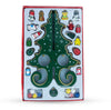 Buy Online Gift Shop Wooden Tabletop Christmas Tree with Cute Miniature German Style Wooden Ornaments 7.5 Inches