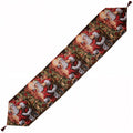 Santa Red Christmas Tablecloth Holiday Runner 85 Inches in Red color Rectangular