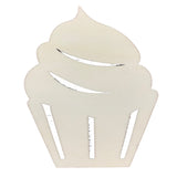 Unfinished Wooden Cupcake Shape Cutout DIY Craft 5 Inches in  color