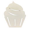 Unfinished Wooden Cupcake Shape Cutout DIY Craft 5 Inches in Beige color,  shape