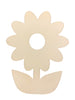 Wood Unfinished Wooden Flower Shape Cutout DIY Craft 5 Inches in Beige color Round