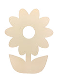 Unfinished Wooden Flower Shape Cutout DIY Craft 5 Inches in Beige color Round