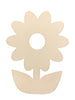 Unfinished Wooden Flower Shape Cutout DIY Craft 5 Inches in Beige color, Round shape