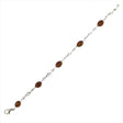 Baltic Amber Sterling Silver Bracelet in Multi color,  shape