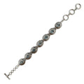 Blue Topaz Sterling Silver Bracelet in Multi color