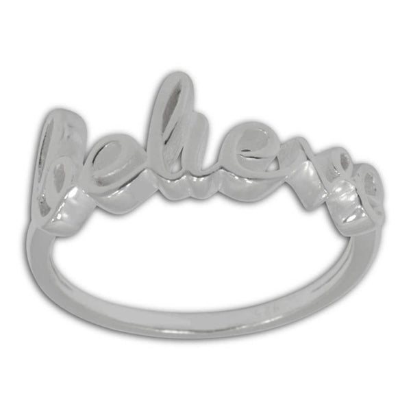 "Believe" Sterling Silver Ring (Size 7) by BestPysanky
