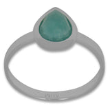Faceted Amazonite Sterling Silver Ring (Size 7) in Silver color,  shape