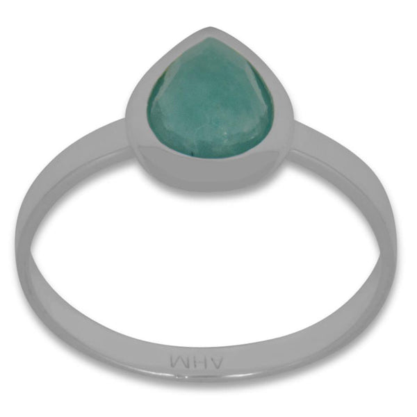 Faceted Amazonite Sterling Silver Ring (Size 7) by BestPysanky