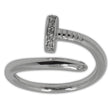 Nail Around Sterling Silver Ring (Size 7) in Silver color,  shape