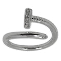 Nail Around Sterling Silver Ring (Size 7) in Silver color