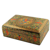 Asian Mountain Flowers Oriental Wooden Jewelry Box 10 Inches X 7 Inches , dimensions in inches: 10 x 7 x 4