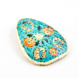 Vintage Style Ostrich Eggshell Pendant in Multi color,  shape