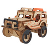 Jeep Model Kit - Wooden Laser-Cut 3D Puzzle (59 Pcs_ in Beige color,  shape