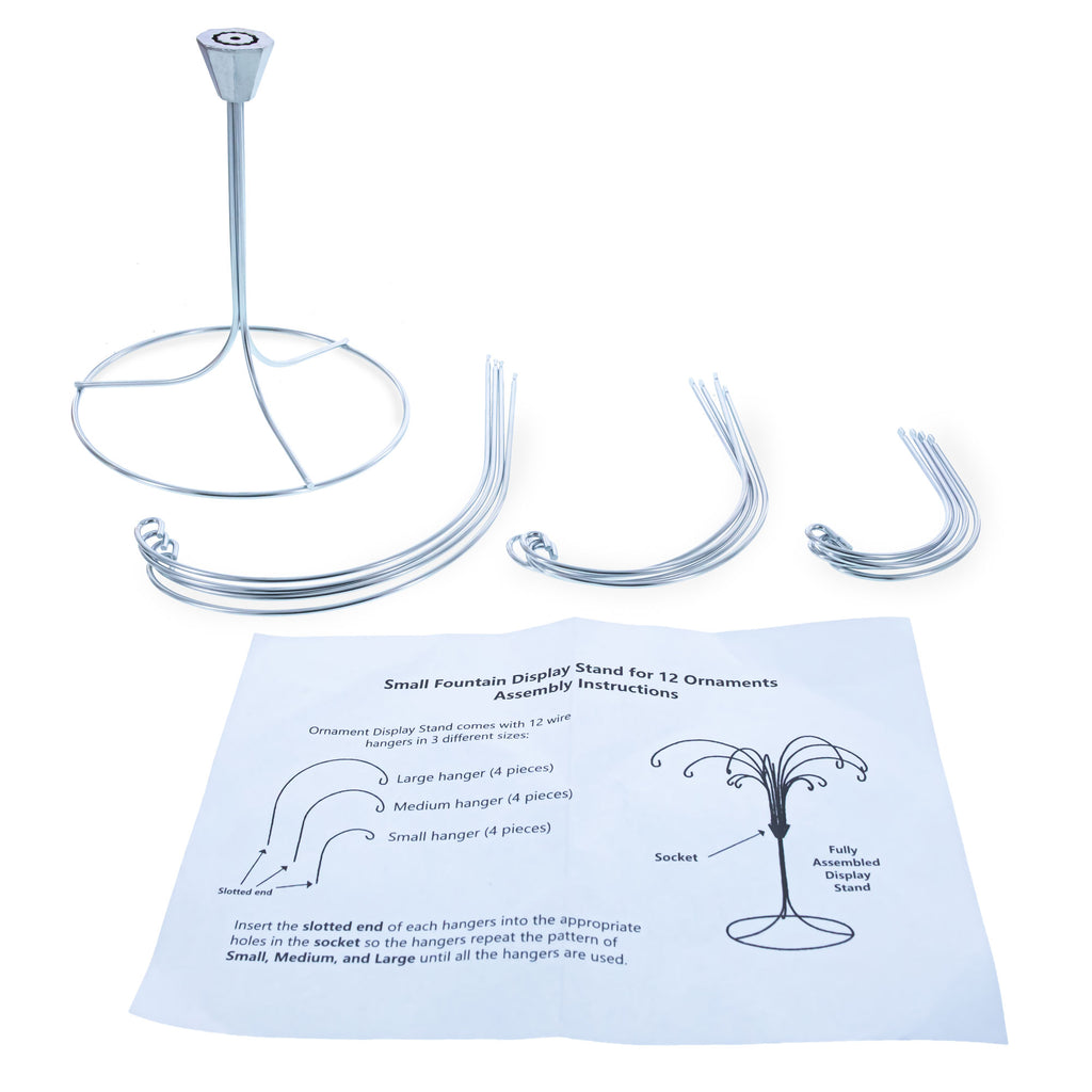 12-Arm Spiral Fountain Brass Silver Metal Ornament Stand Display 11.5 Inches (Taiwan)Taiwan , dimensions in inches: 11.5 x 10 x 10